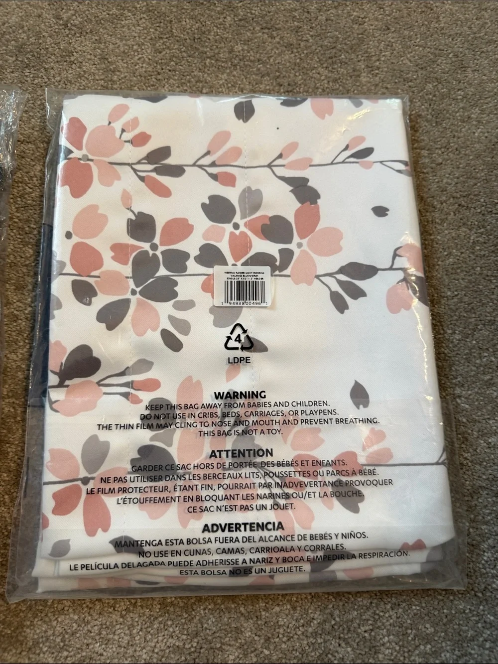 Lush Decor Pink Floral Shower Curtain - and Valance set weeping flowers